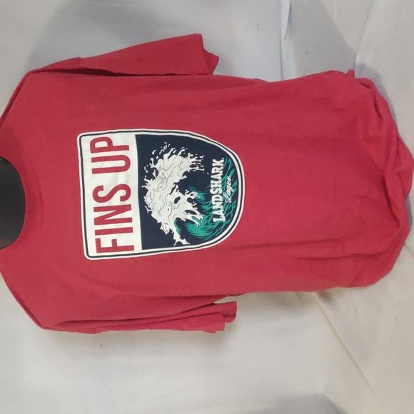 Fins up Land shark lager mens shirt - Picture 1 of 6